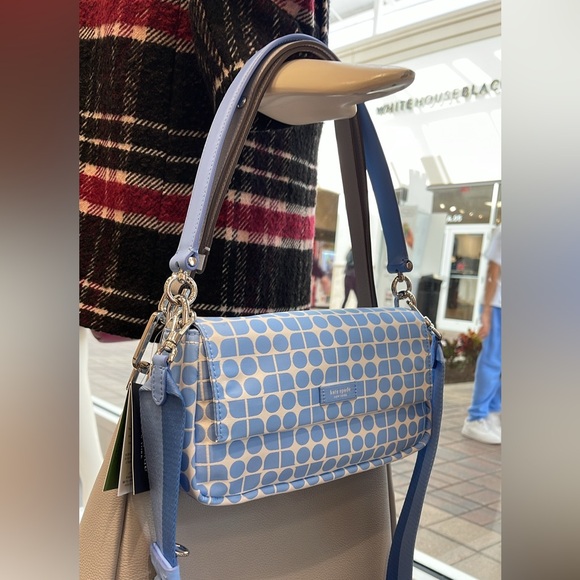 Kate Spade Noel Jacquard Convertible Crossbody Canvas XBody - Picture 3 of 10